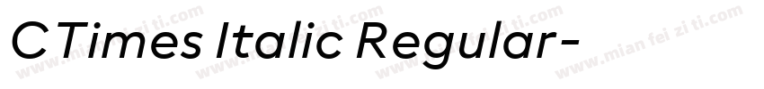 CTimes Italic Regular字体转换